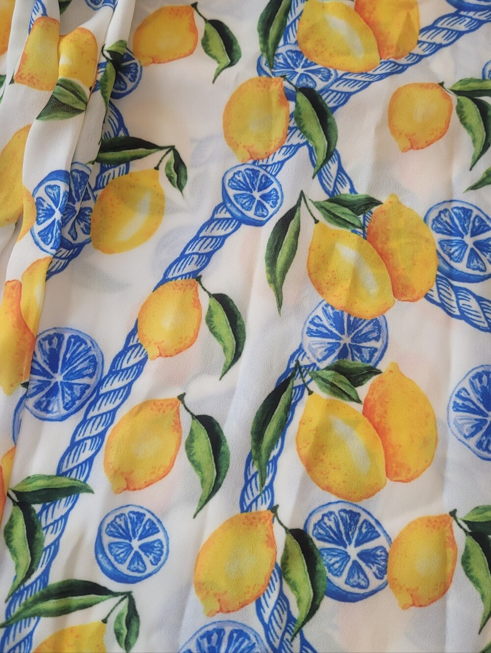 NWT Salty Weekend Costa Wide Leg Pants Lemon Print Small - Picture 5 of 14